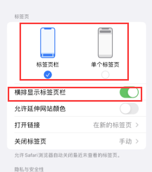 锡山iPhone授权维修分享Safari浏览器如何切换标签栏位置 